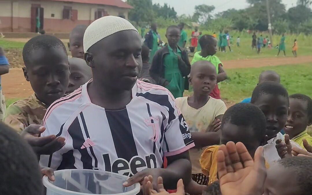 Cheerful moments with kids at school